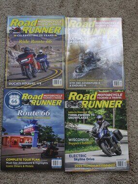 ROAD RUNNER MAGAZINE Lot Of 4 Motorcycle Travel Oct 2025 - Mar 2026 Issues